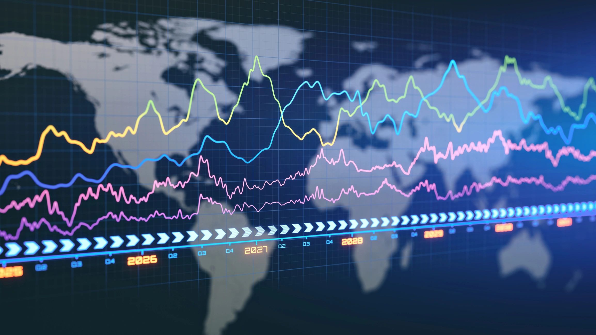 Data dashboard visualization representing AI learning analytics